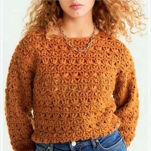 Mango Crochet Sweater - Tan
